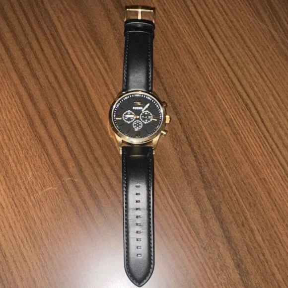 Fossil Black and Gold Chronograph Watch - Picture 2 of 3